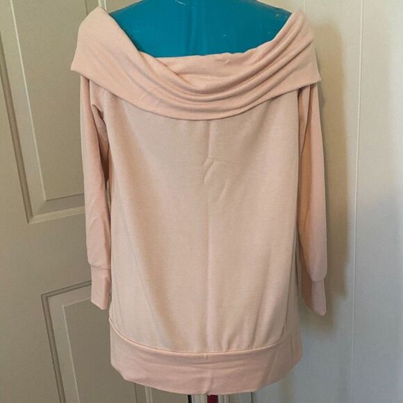 Lauren Conrad Off the Shoulder Cowl Neck Sweater Women Size L - Picture 4 of 7